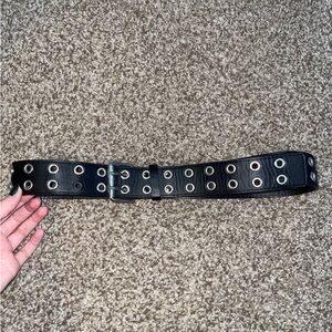 Black Double Grommet Belt